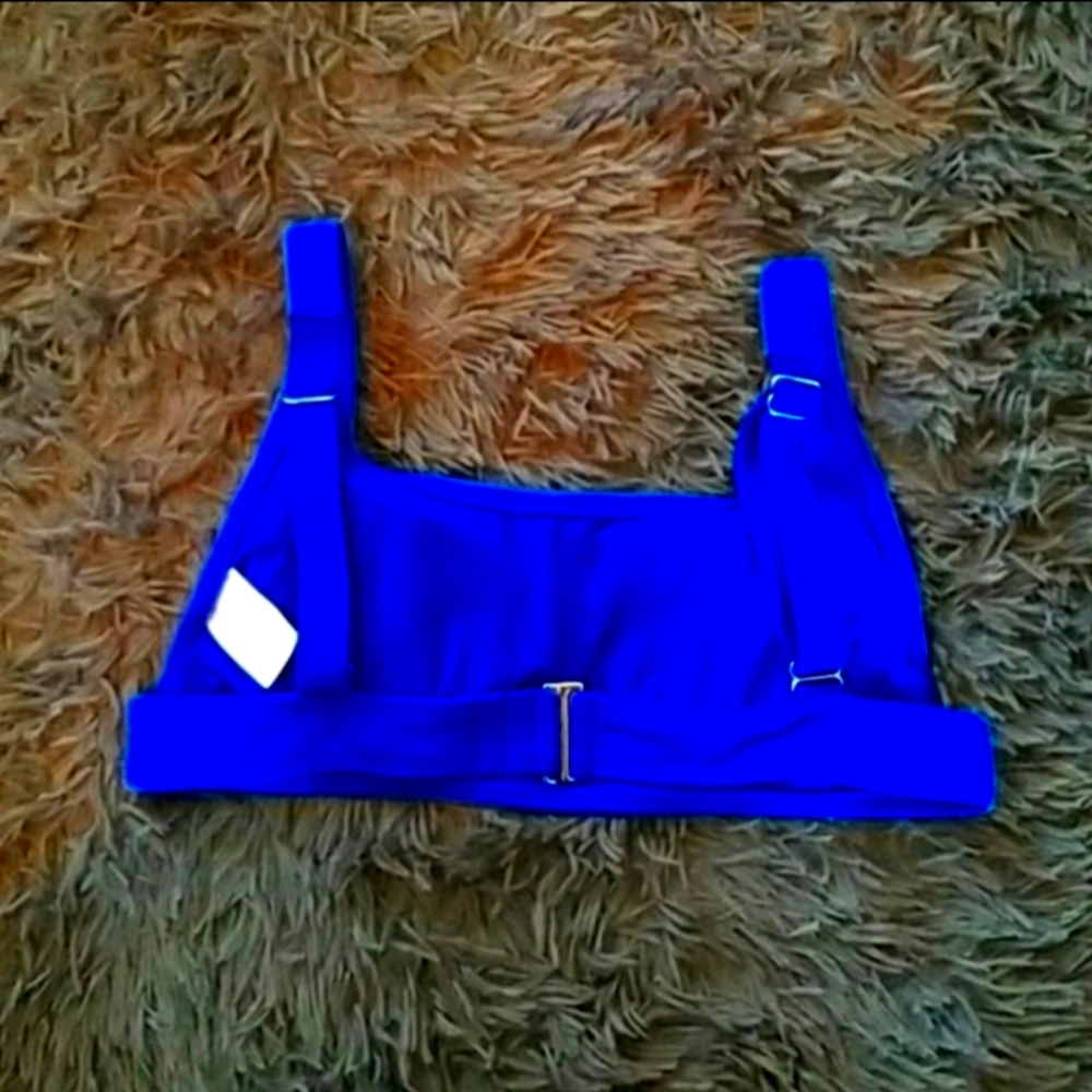 XHILARATION COBLET BLUE BIKINI TOP